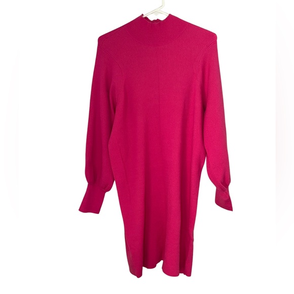 Chic Fuchsia Long Sleeve Dress - Picture 1 of 3
